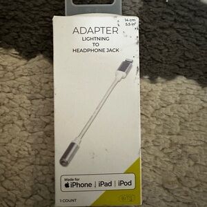 Lightning to Headphone Jack Adapter for iPhone - White